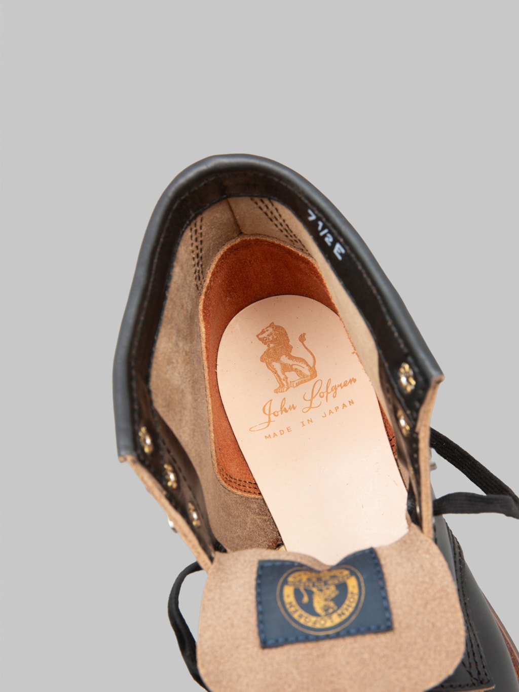 John Lofgren Combat Boots Horween Leather CXL Black interior