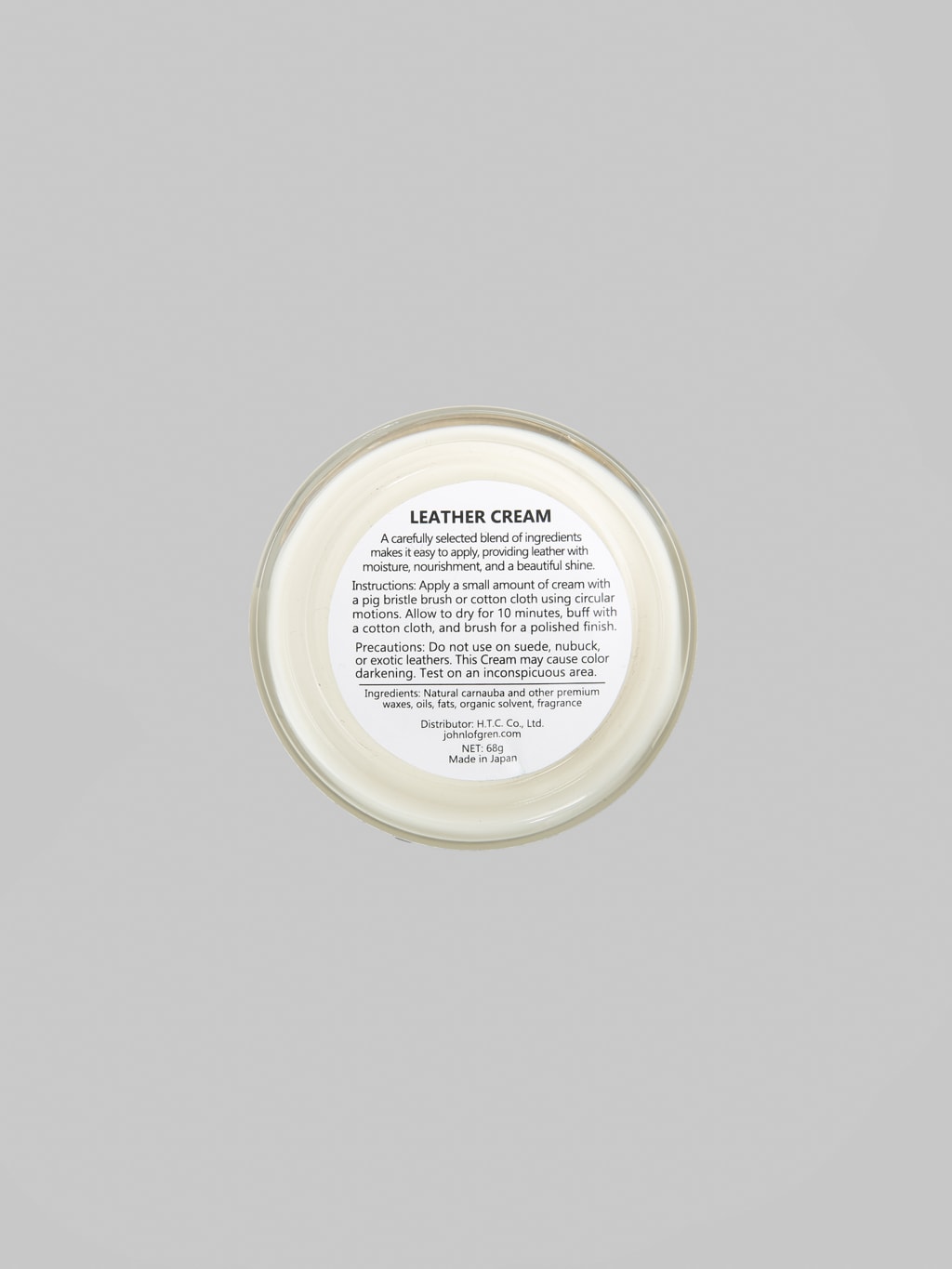 John Lofgren Leather Cream Neutral ingredients