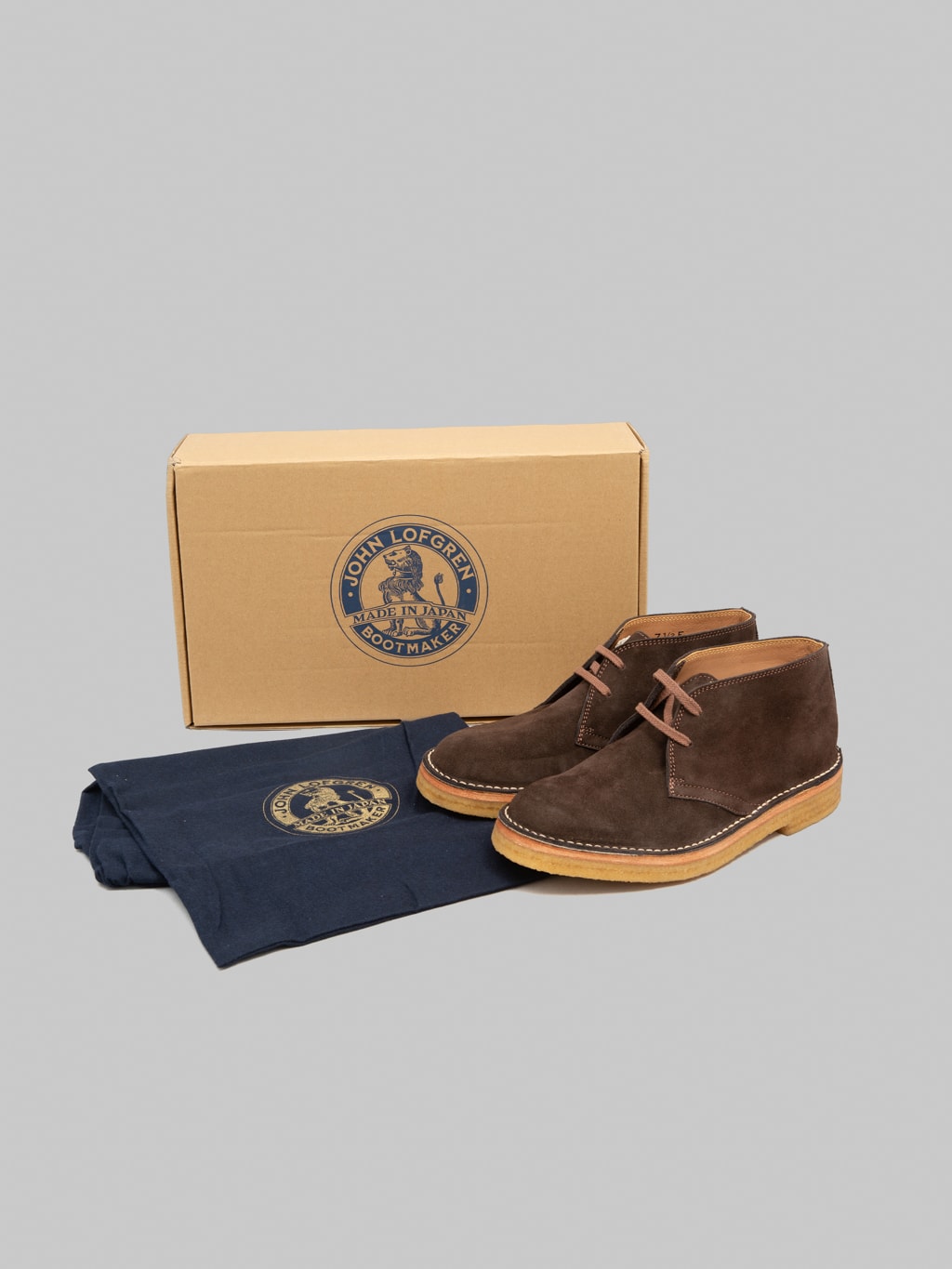 John Lofgren Military Desert Boots Japanese Suede Boots Dark Brown