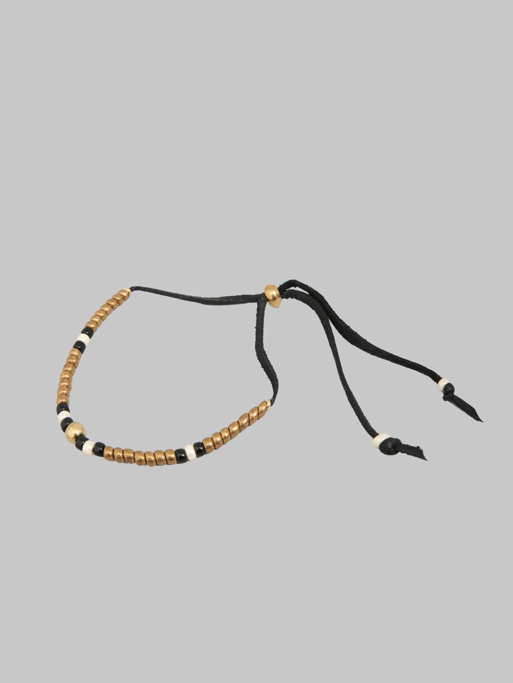 Kobashi Studio 5mm Japanese Beads Bracelet Gold Black Off White