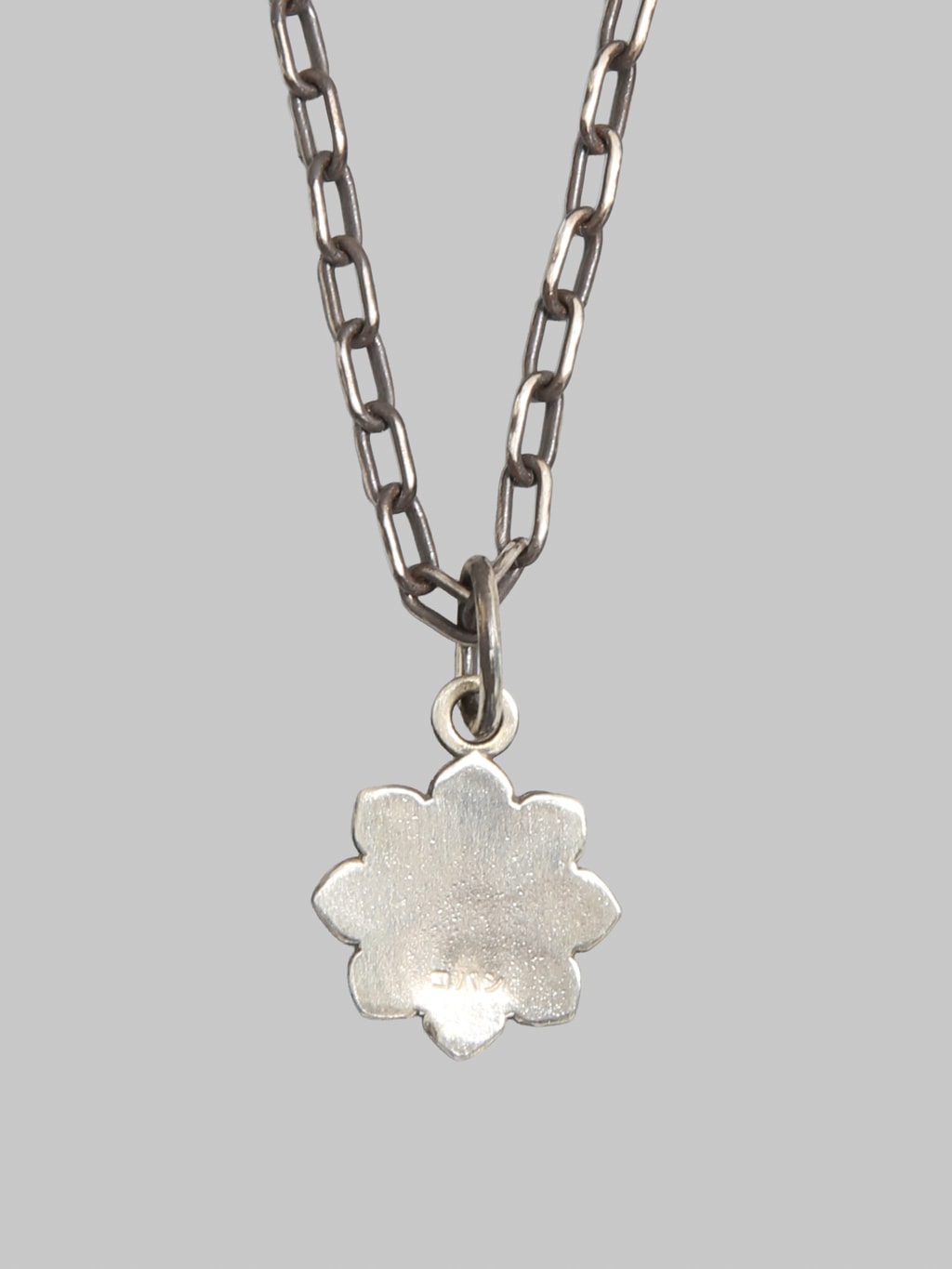 Kobashi 8 Petals Kikumon Yatsu Giku Charm Medium Silver 925 back