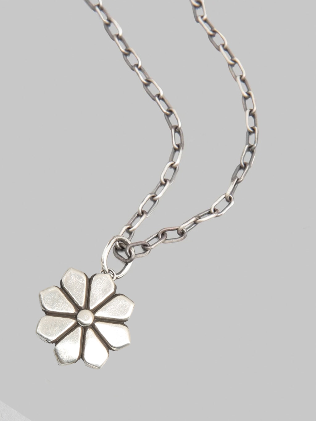 Kobashi 8 Petals Kikumon Yatsu Giku Charm Medium Silver 925 detail