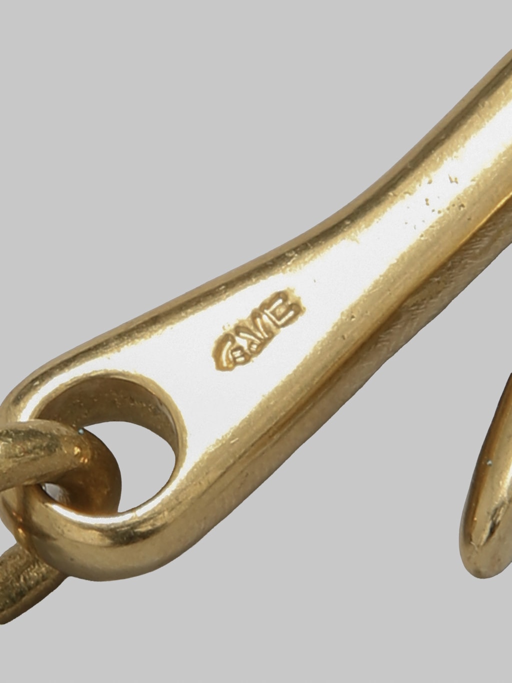 Kobashi Studio Key Chain Oval brass engraved