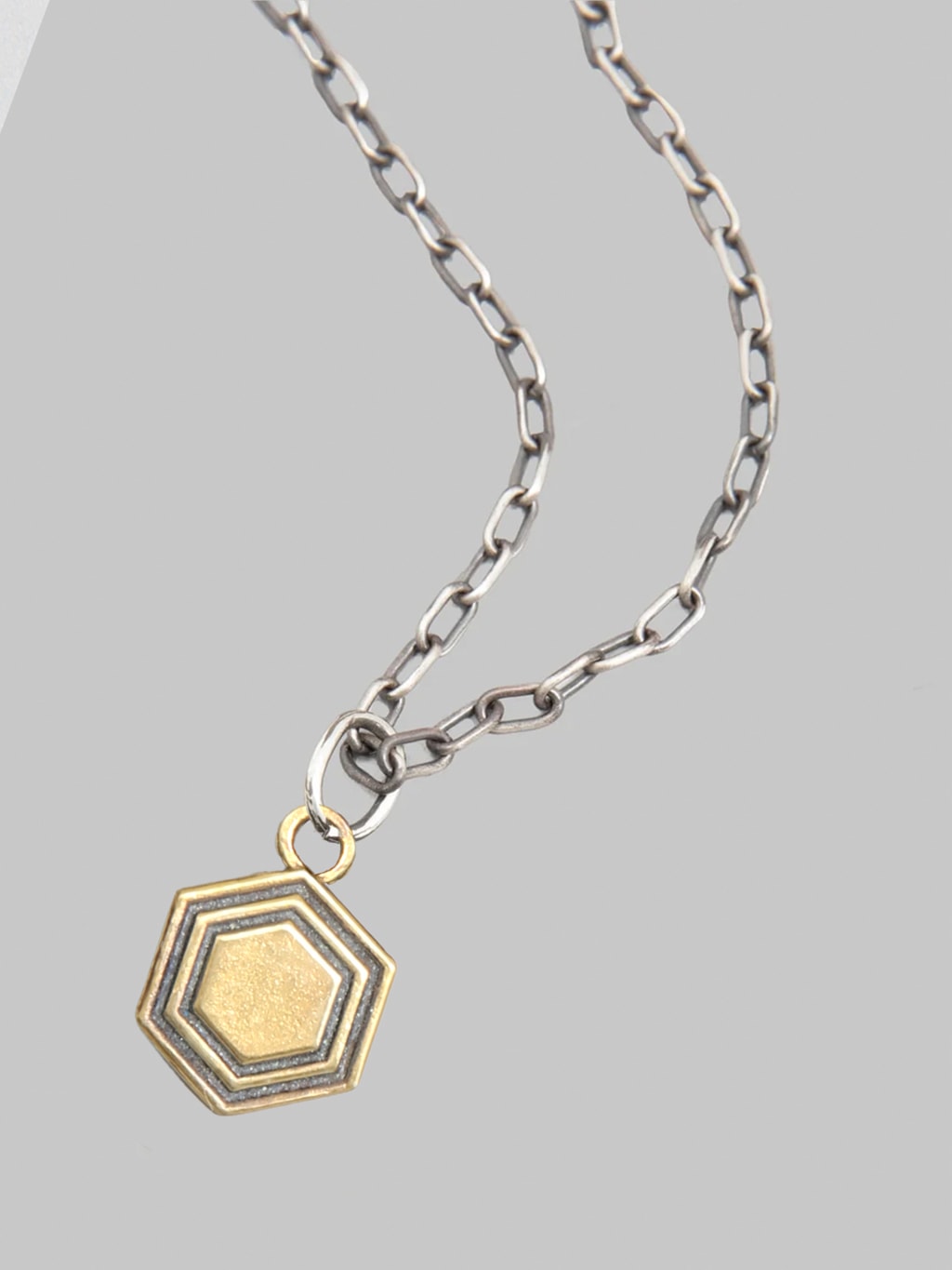 Kobashi Kikkou Hexagon Charm Medium Brass detail