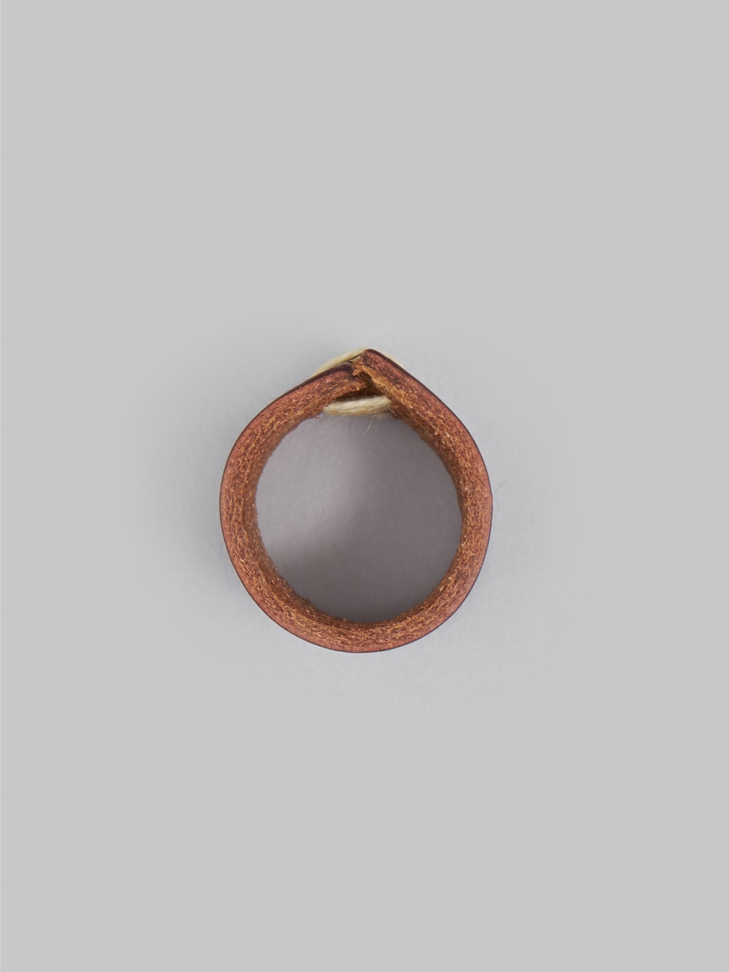 kobashi studio leather bandana ring vegetable tan