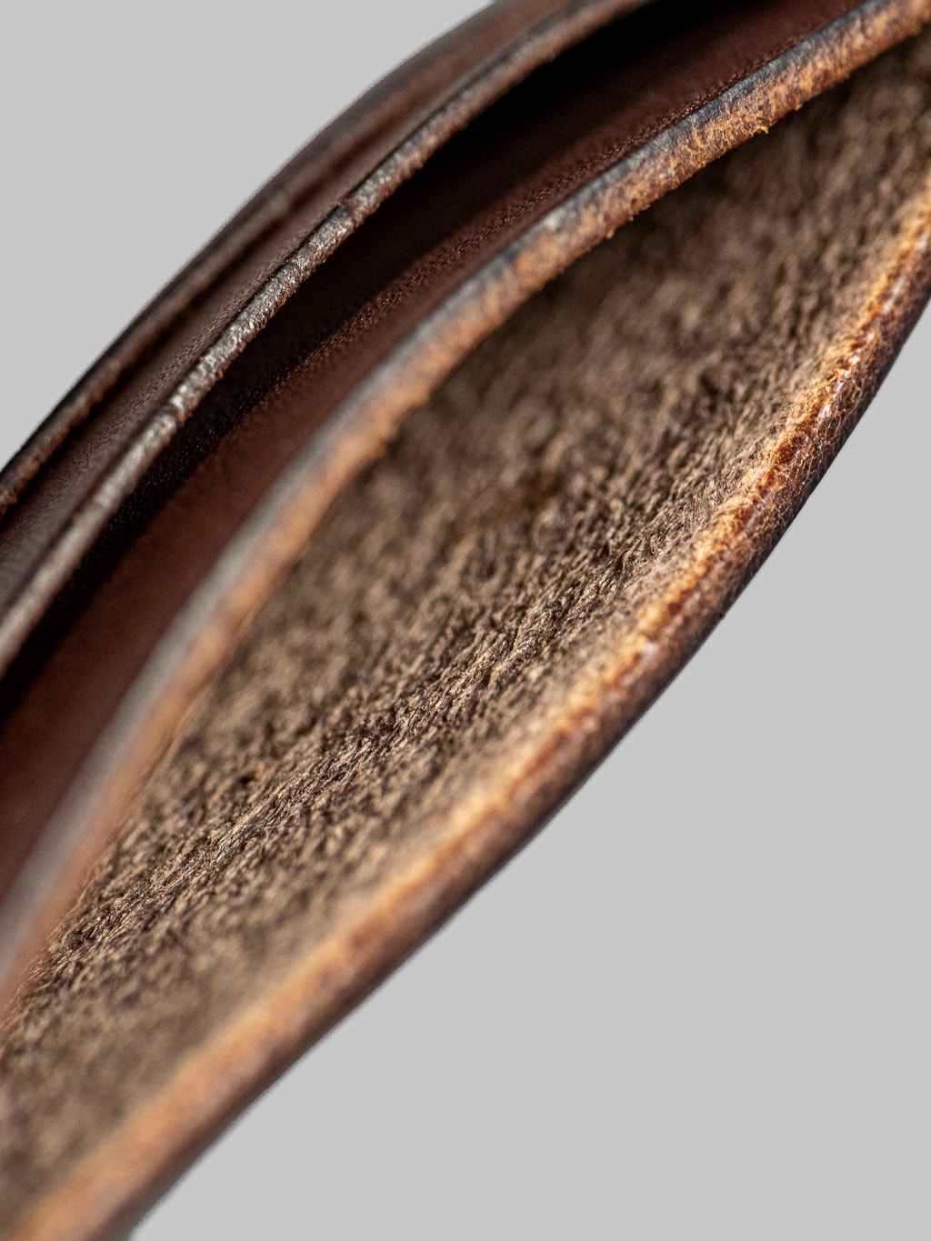 Kobashi Studio Leather Card Sleeve interior texture