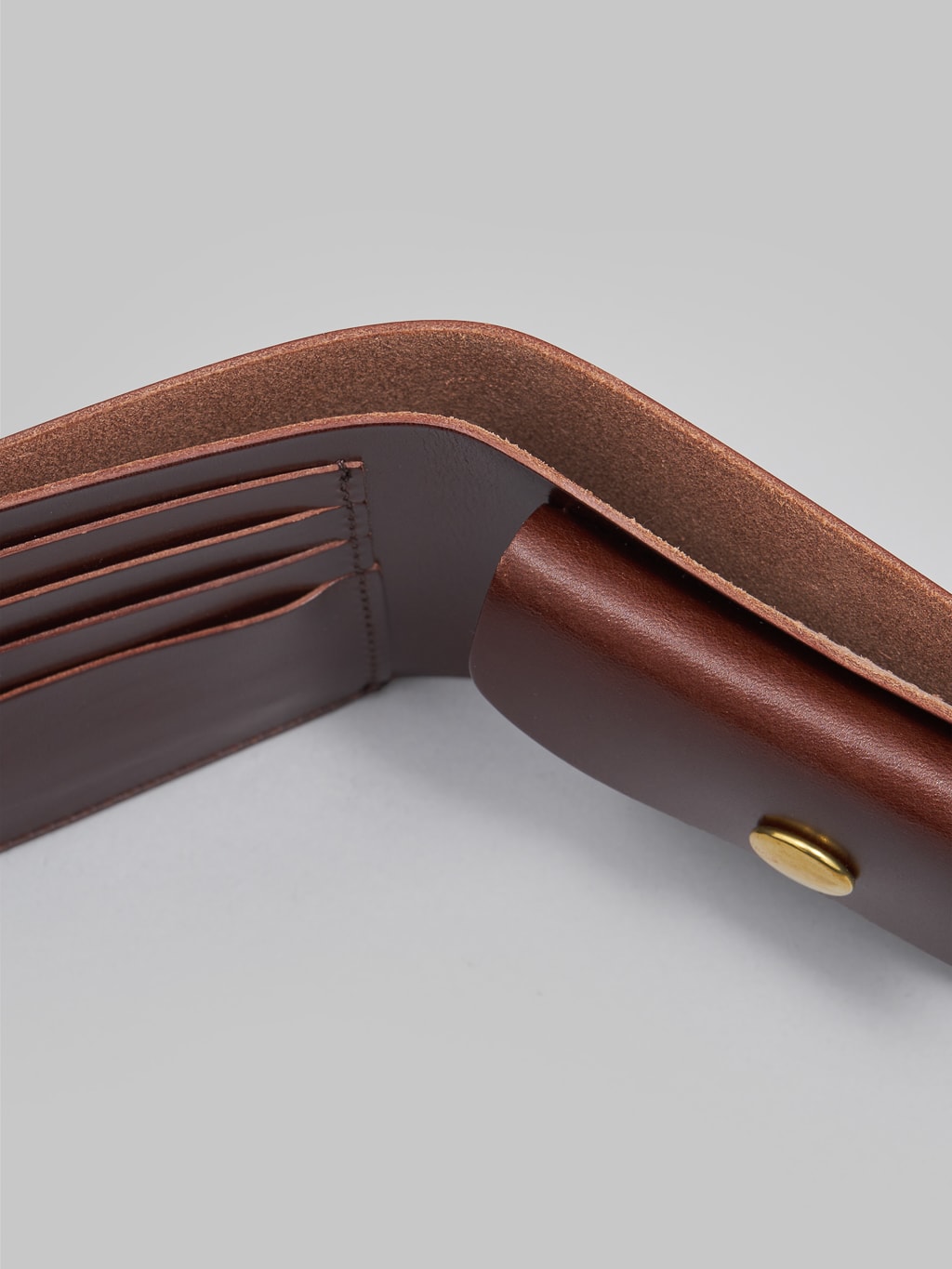 Kobashi Studio Leather Fold Wallet Brown