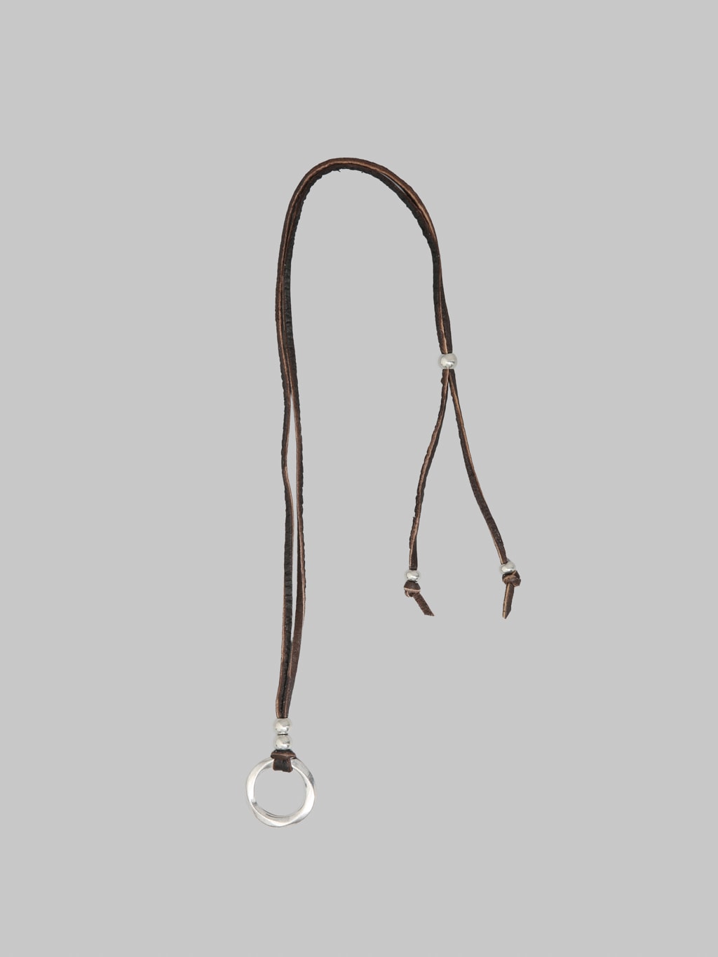 Kobashi Studio Suzu Sunglass Strap Dark Brown silver ring adjustable