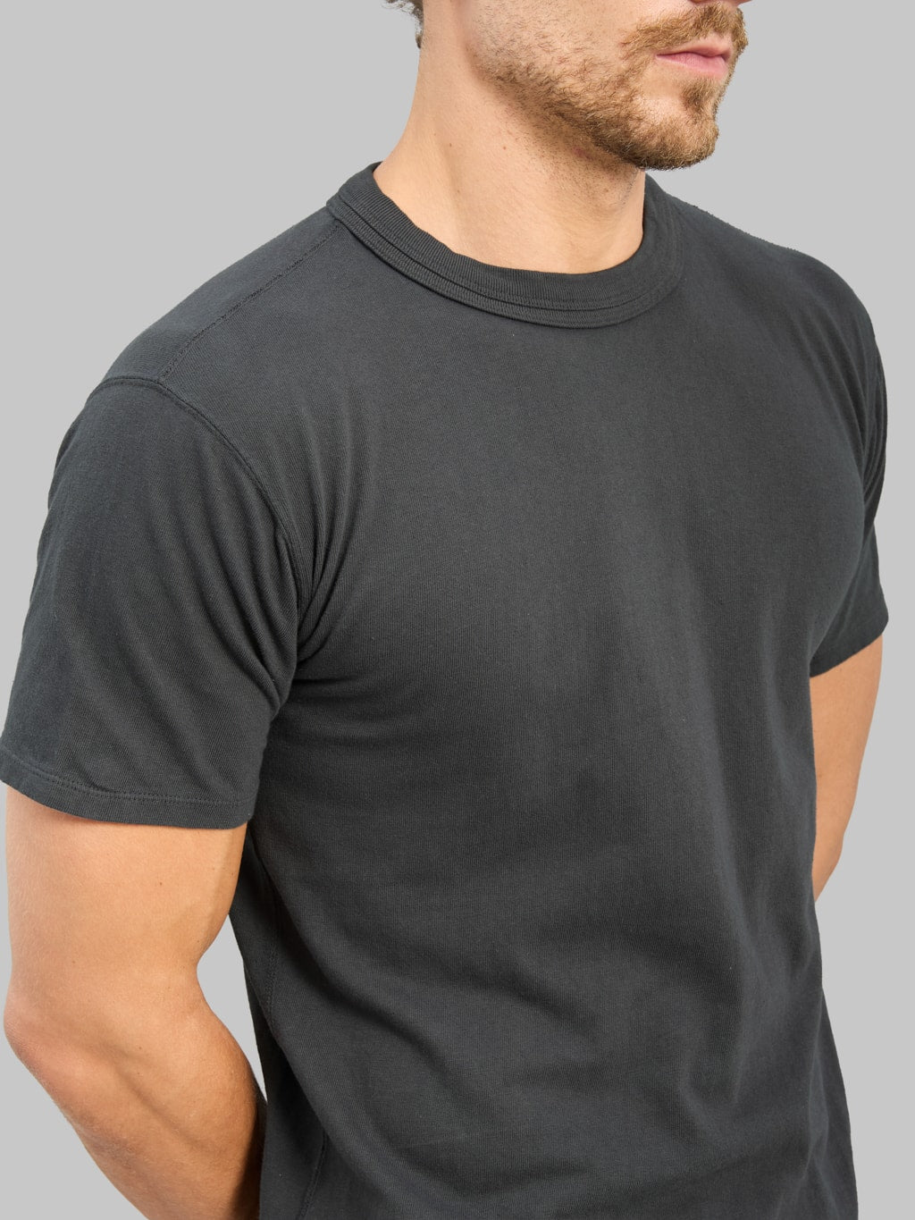 Loop & Weft Loopwheeled Double Binder Crewneck T-Shirt Antique Black