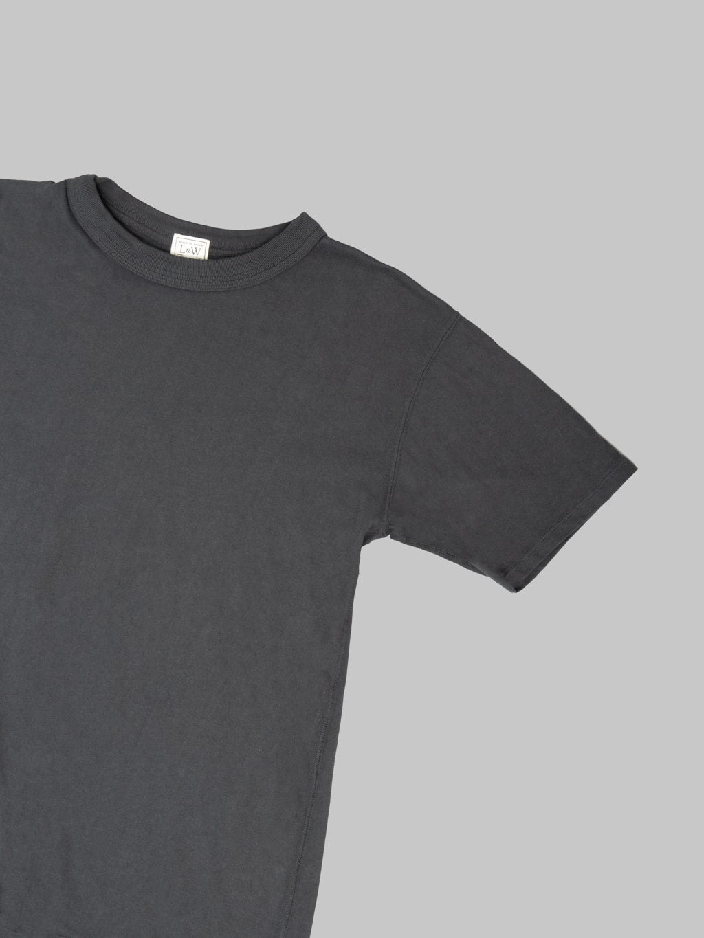 Loop & Weft Loopwheeled Double Binder Crewneck T-Shirt Antique Black