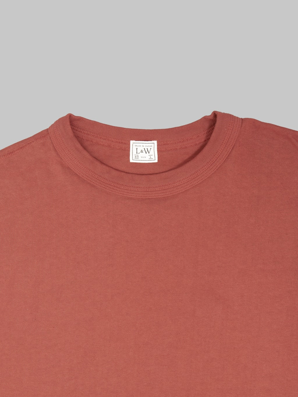 Loop & Weft Loopwheeled  Double Binder Crewneck T-Shirt Burgundy