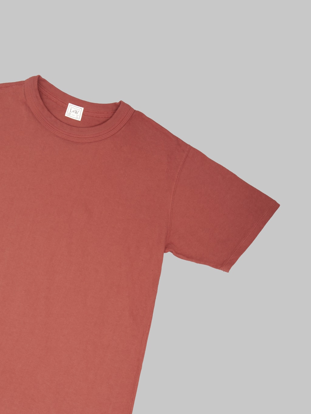 Loop & Weft Loopwheeled  Double Binder Crewneck T-Shirt Burgundy