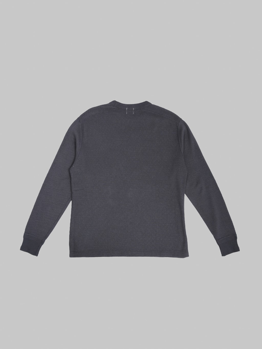 Loop & Weft Supima Long Honeycomb Knit Crewneck Thermal Antique Black