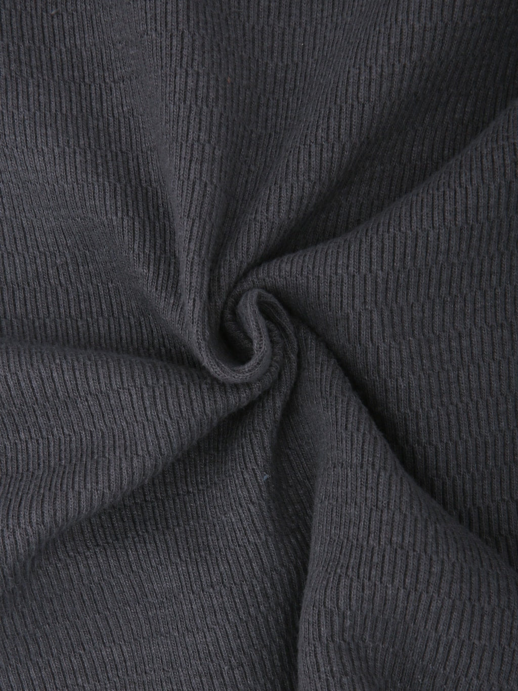 Loop & Weft Supima Long Honeycomb Knit Crewneck Thermal Antique Black