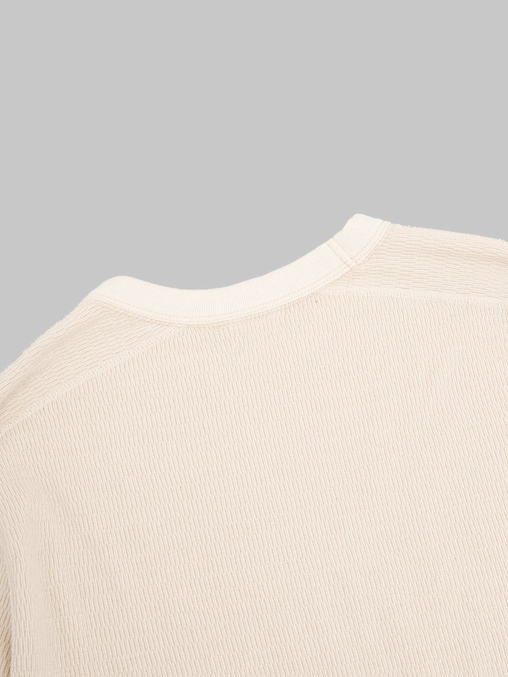 Loop & Weft Supima Long Honeycomb Knit Crewneck Thermal Vintage Ivory