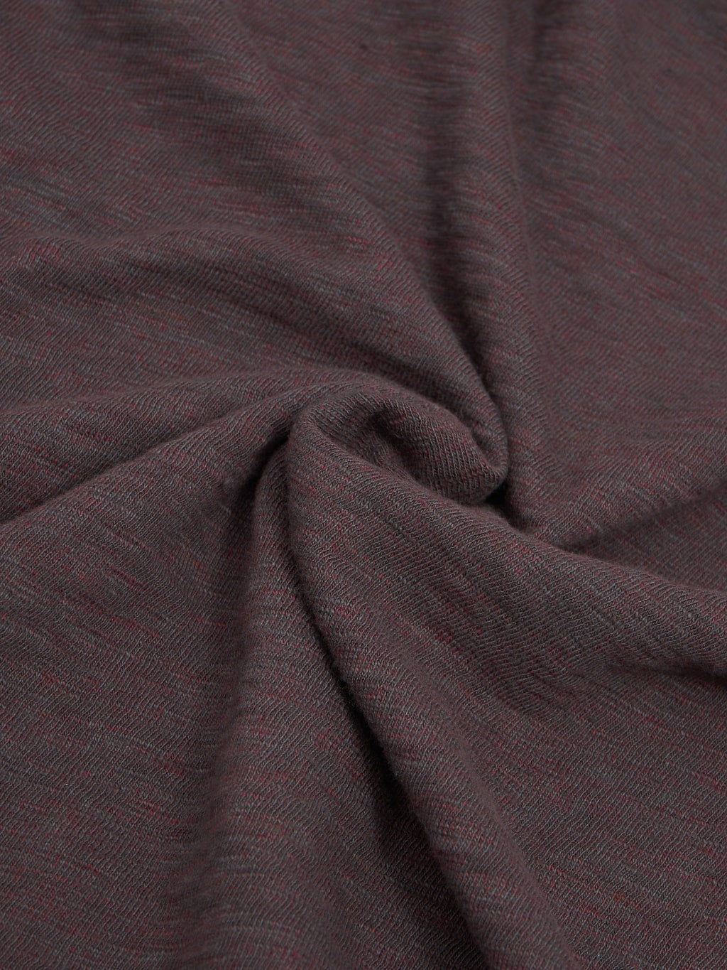 loop and weft double binder neck heather slub knit tshirt black texture