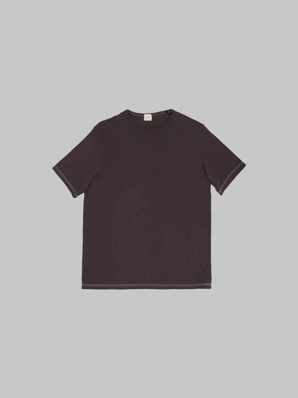 Loop & Weft Recycled Nep Plating Dot Seam Crewneck Natural T-Shirt Antique Black