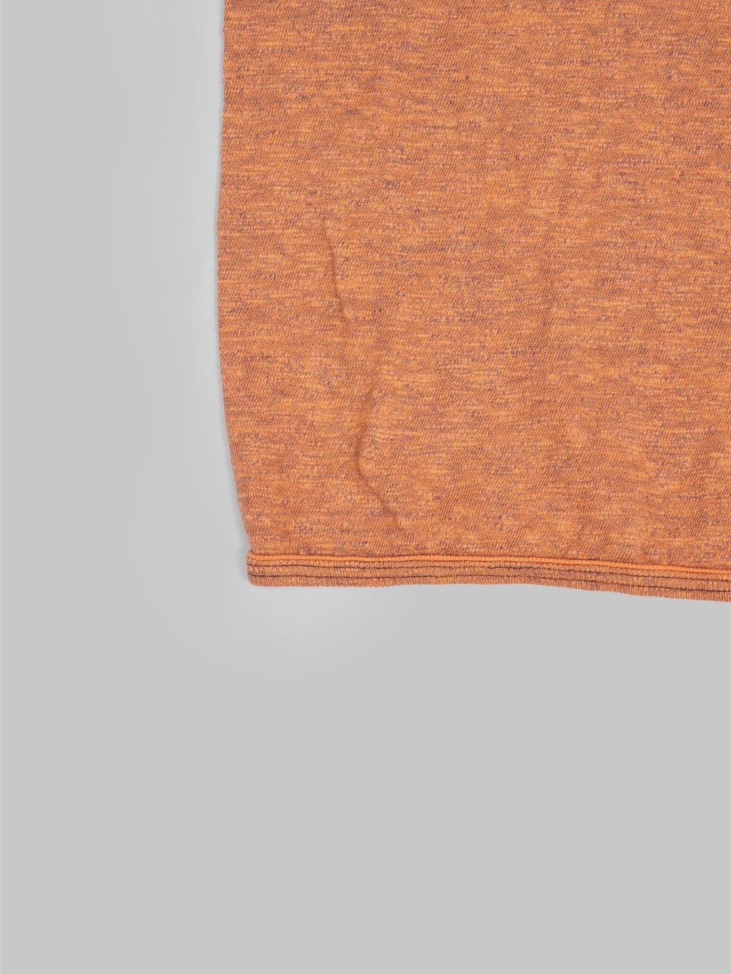 loop and weft super slub crewneck tshirt orange  hem