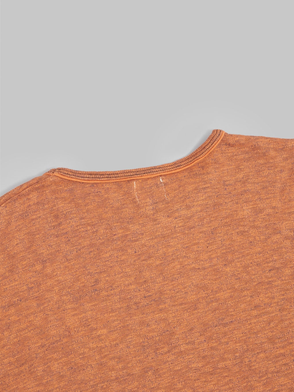 loop and weft super slub crewneck tshirt orange  fabric