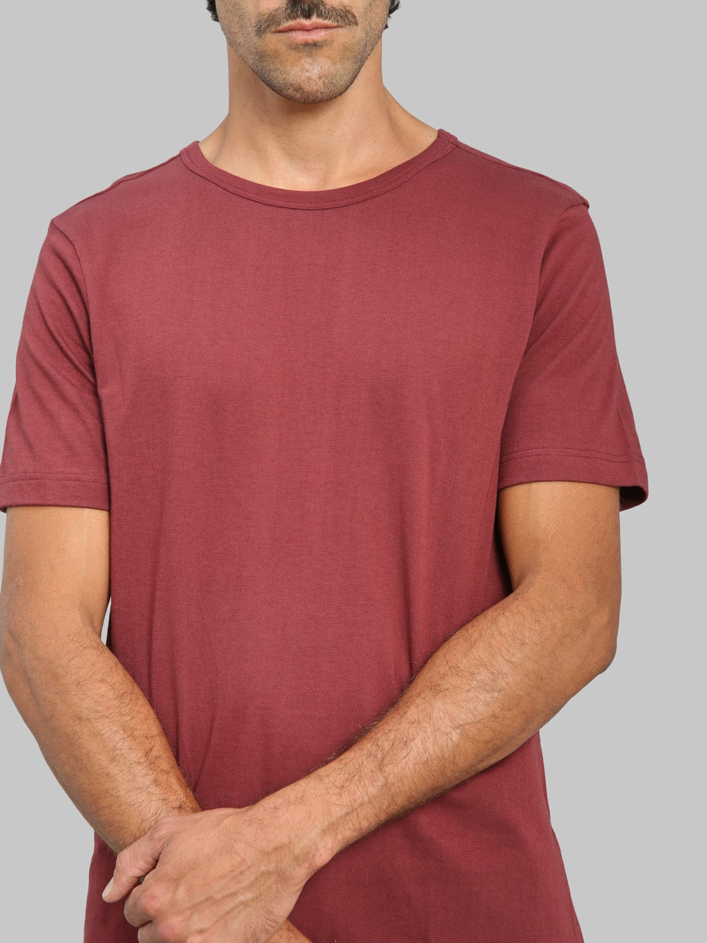 Merz b. Schwanen 1950s 4.6oz Loopwheeled Classic Fit T-Shirt Burgundy