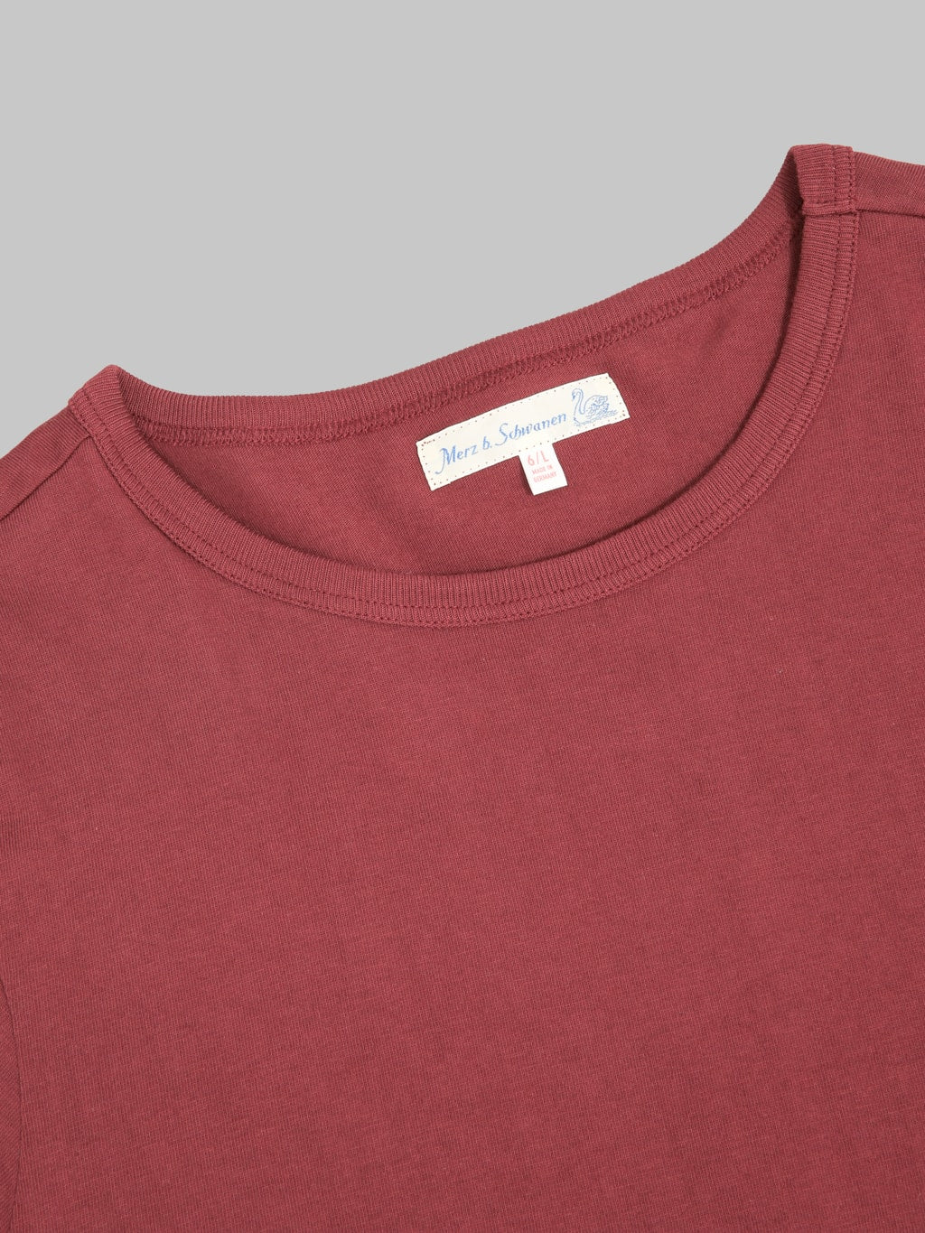Merz b. Schwanen 1950s 4.6oz Loopwheeled Classic Fit T-Shirt Burgundy