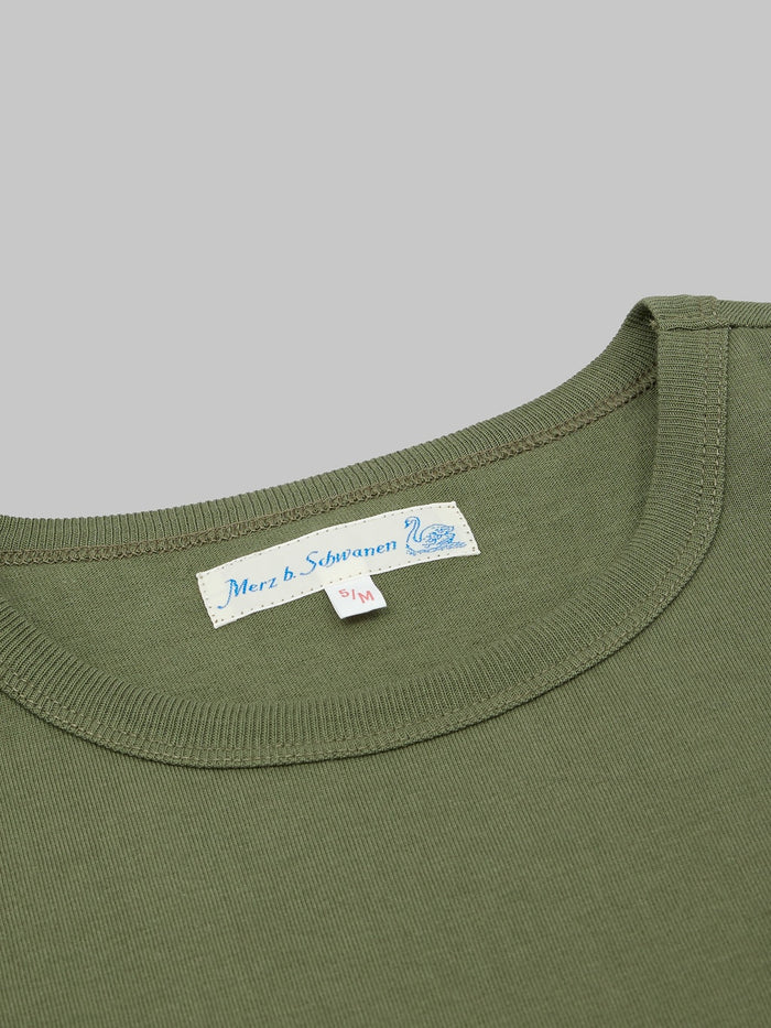 Merz b. Schwanen 215 Loopwheeled Classic T-Shirt Army Green