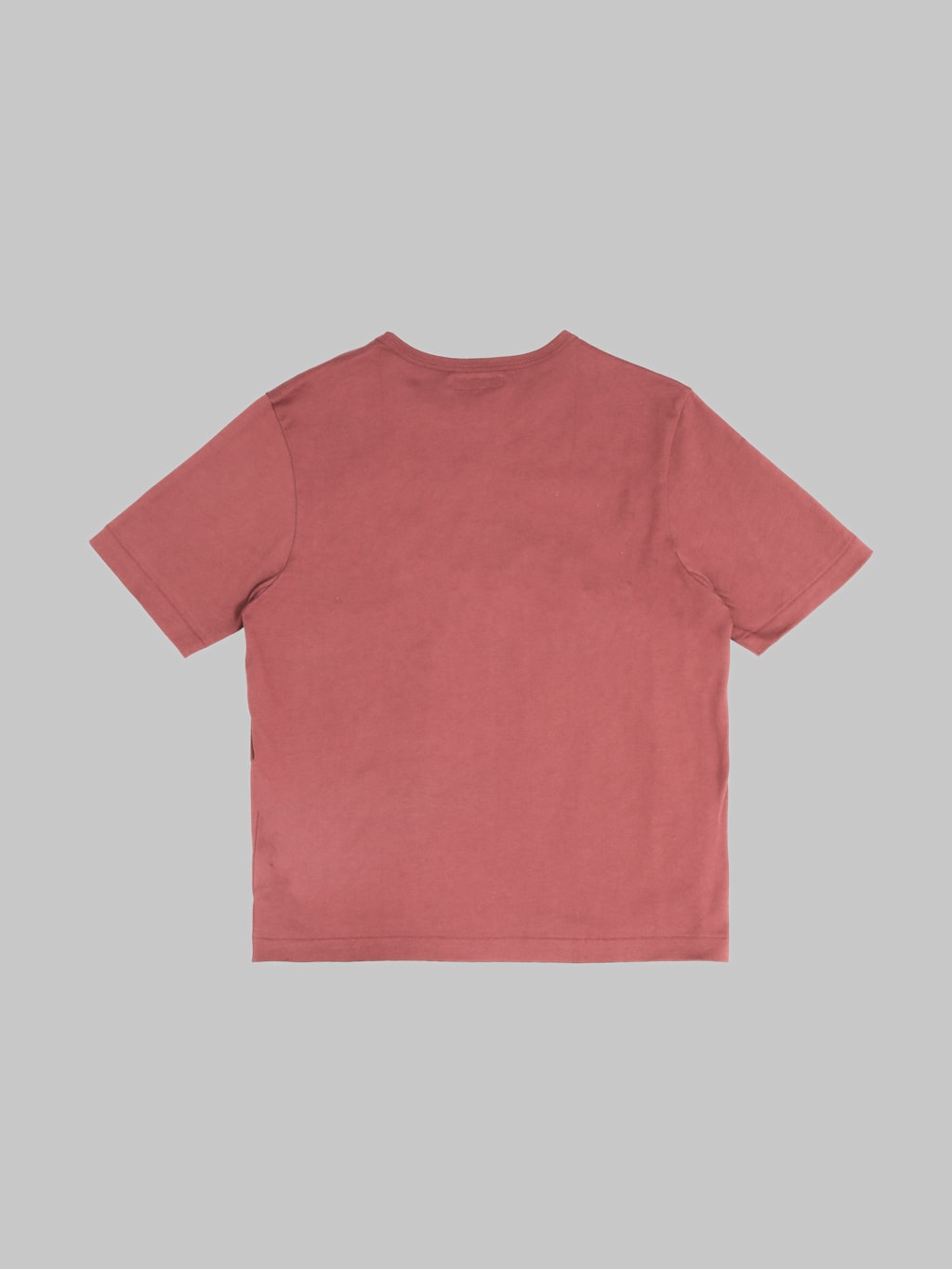 Merz b. Schwanen 2M15C Sturdy Jersey 6.8oz Crewneck Cropped Classic Fit T-Shirt Burgundy
