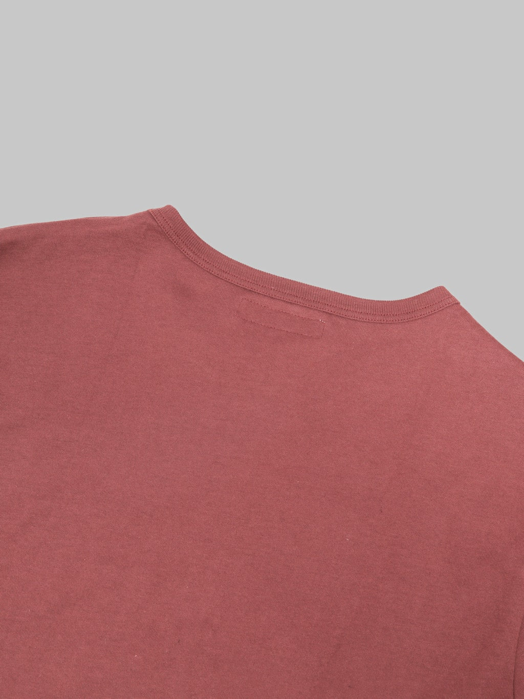 Merz b. Schwanen 2M15C Sturdy Jersey 6.8oz Crewneck Cropped Classic Fit T-Shirt Burgundy