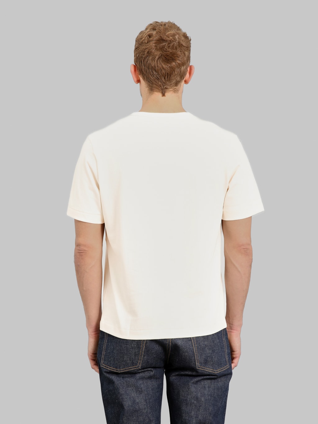 Merz b. Schwanen 2M15C Sturdy Jersey 6.8oz Crewneck Cropped Classic Fit T-Shirt Nature