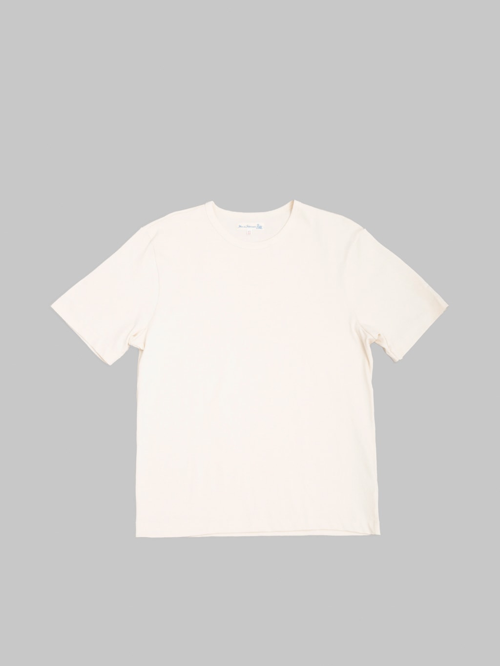 Merz b. Schwanen 2M15C Sturdy Jersey 6.8oz Crewneck Cropped Classic Fit T-Shirt Nature