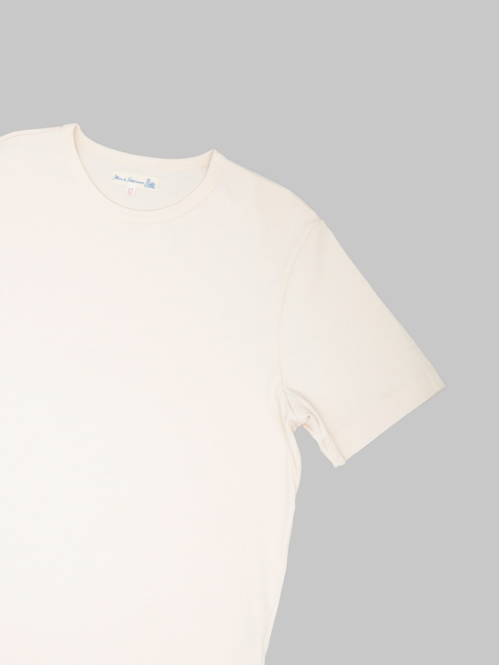 Merz b. Schwanen 2M15C Sturdy Jersey 6.8oz Crewneck Cropped Classic Fit T-Shirt Nature