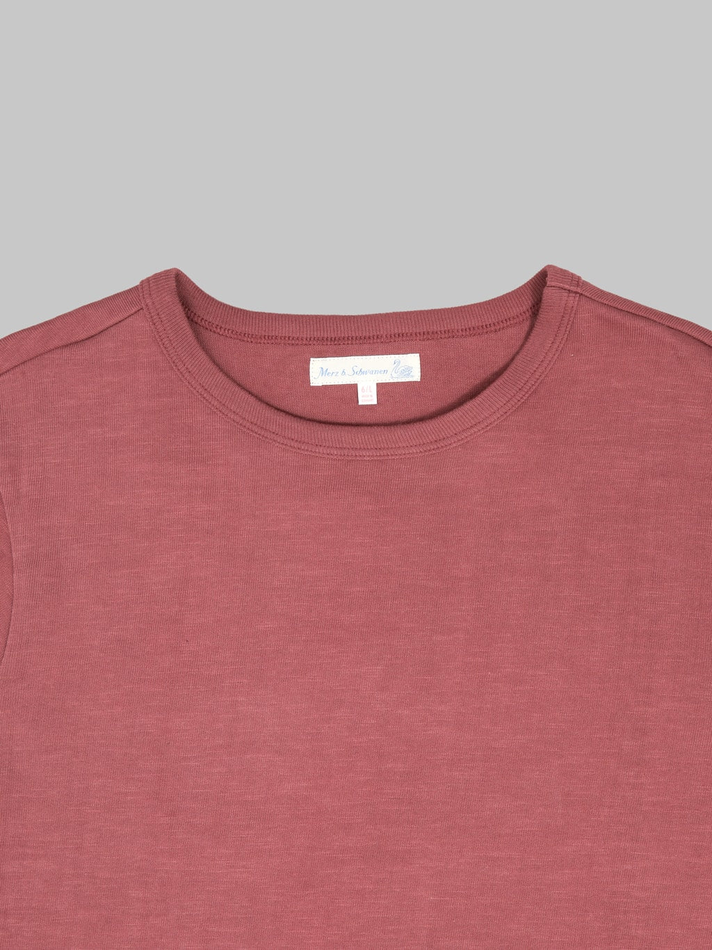 Merz b. Schwanen 2S14 Super Heavyweight 13.4oz Crewneck Loopwheeled Relaxed Fit  T-Shirt Burgundy