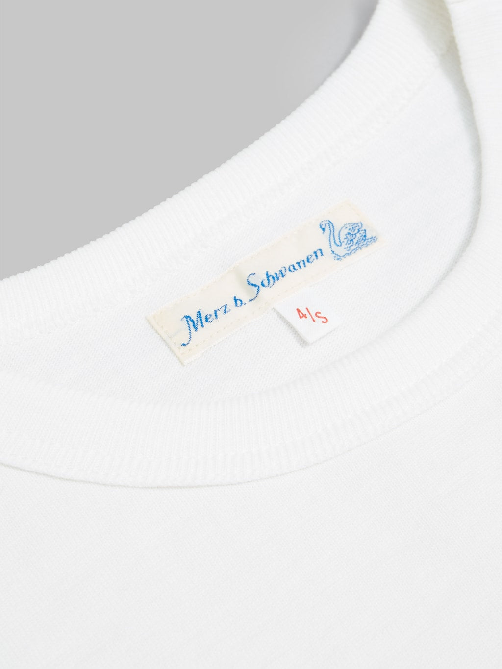 merz b schwanen 2s18 super heavyweight long sleeve loopwheeled tshirt white  label