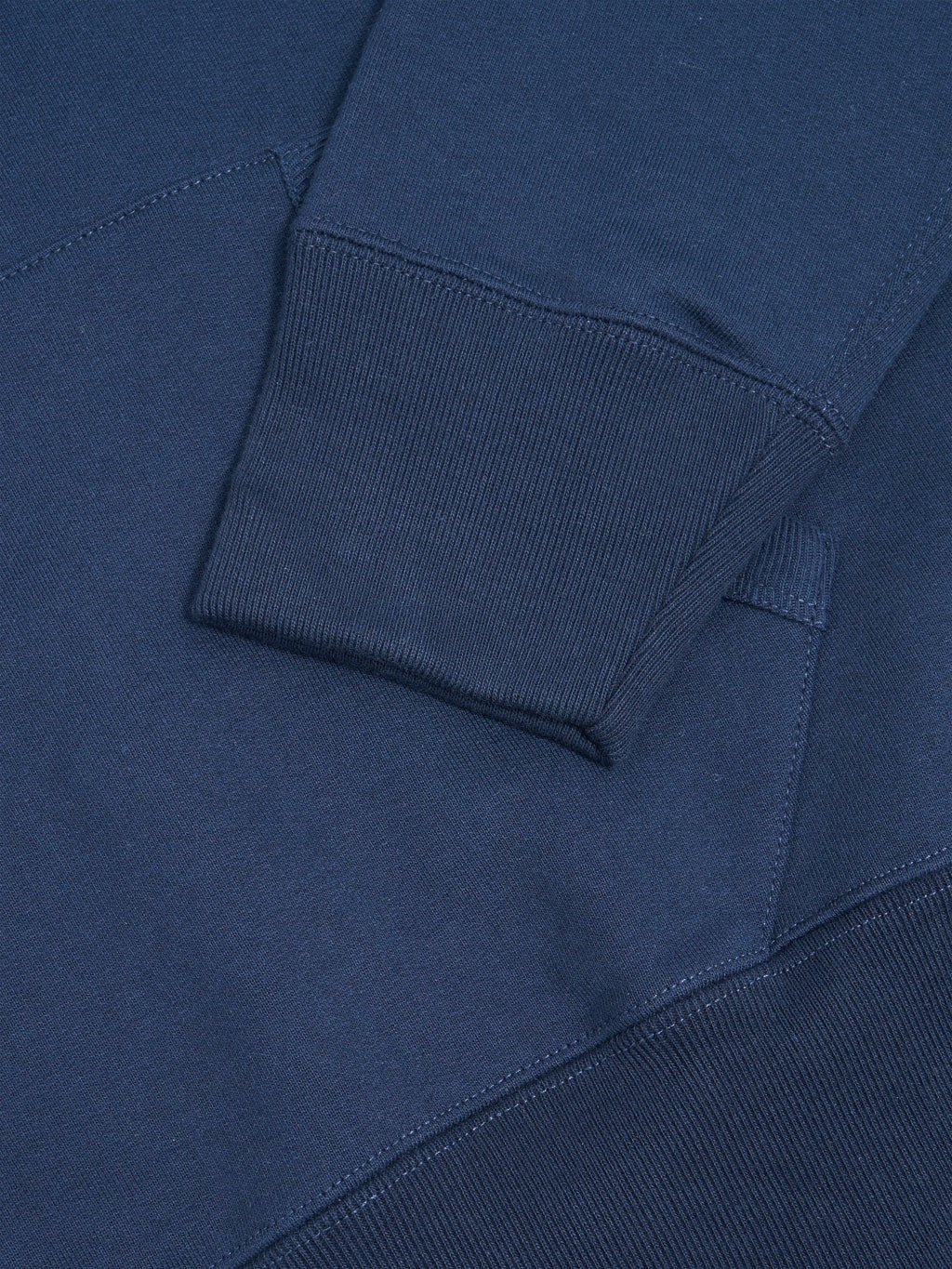 Merz b schwanen loopwheeled hoodie ink blue elastic cuff