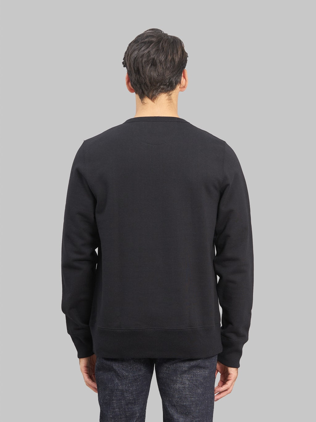 Merz b schwanen loopwheeled sweatshirt heavy black model back fit