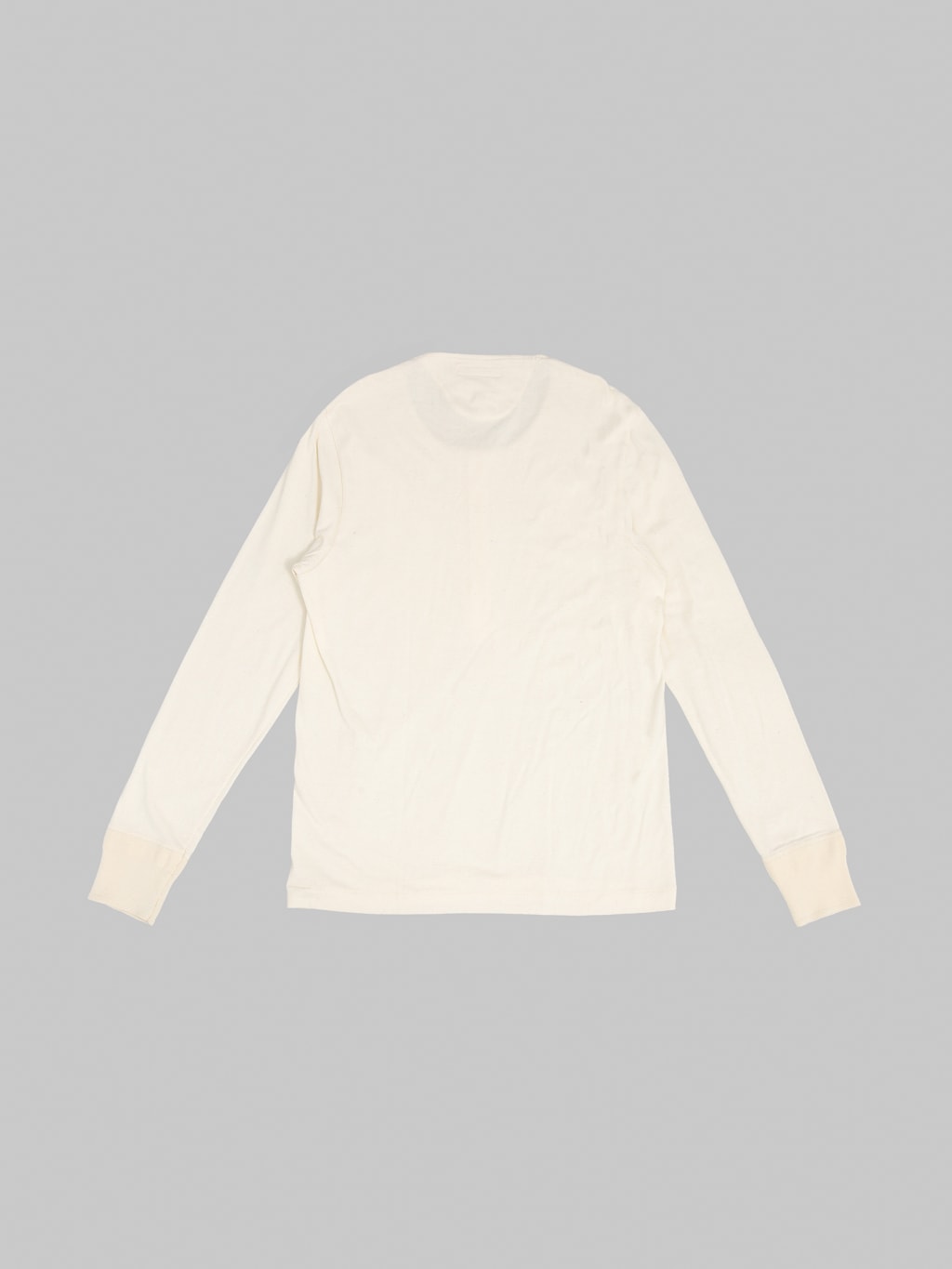 Merz b. Schwanen 102 Maco-Imit 4.6oz Long Sleeve Loopwheeled Henley T-Shirt Nature