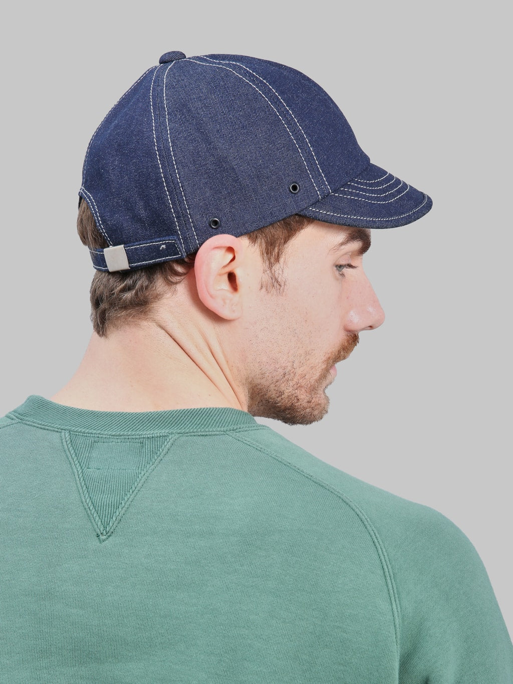 Mighty Shine Bridge Cap Type 2 Denim - Redcast Heritage Co.