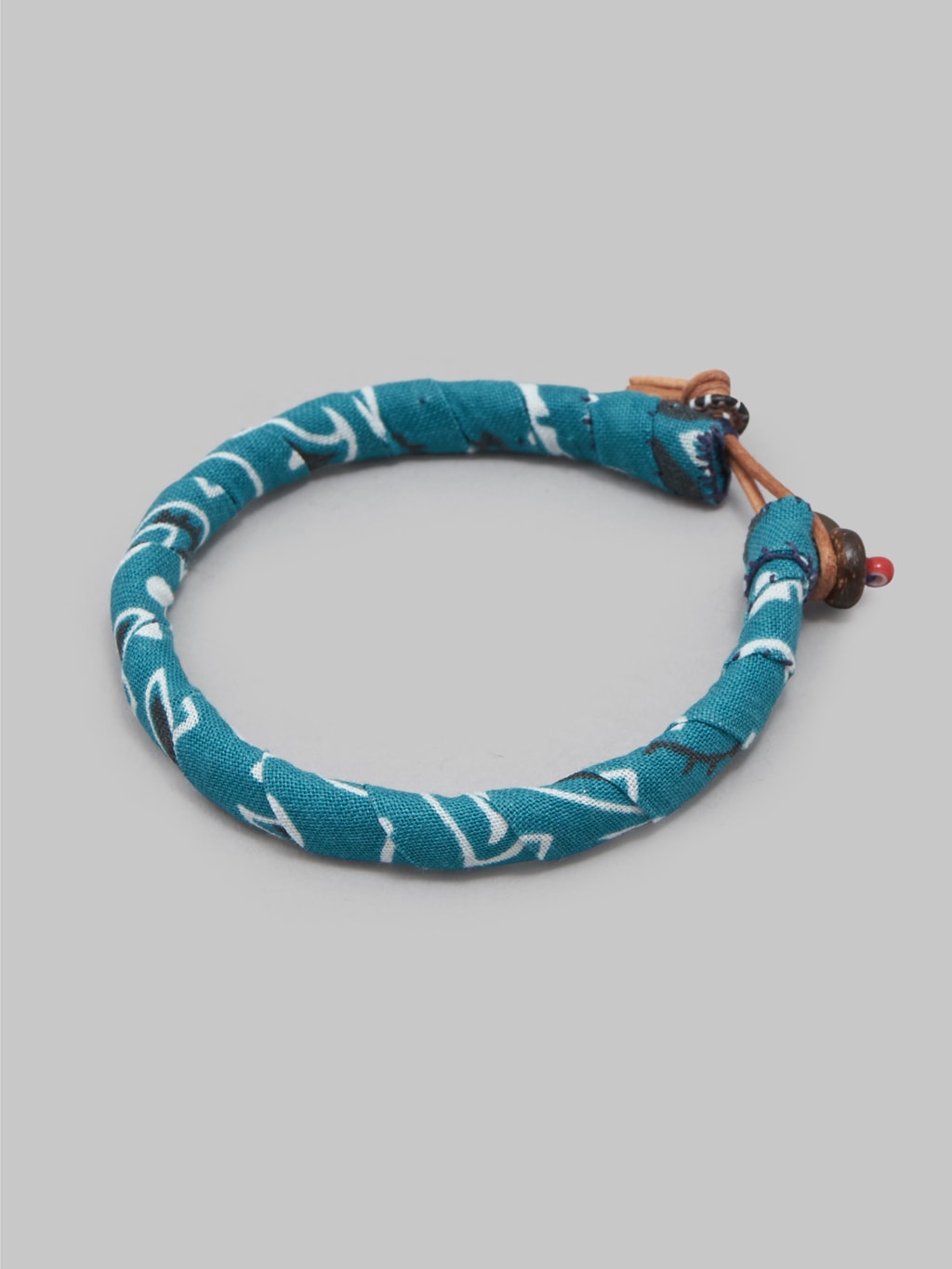 mikia bandana bracelet blue green 100 cotton