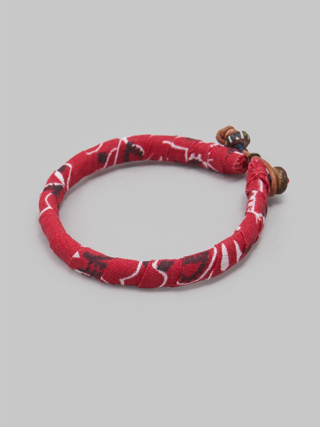 mikia bandana bracelet red 100 cotton