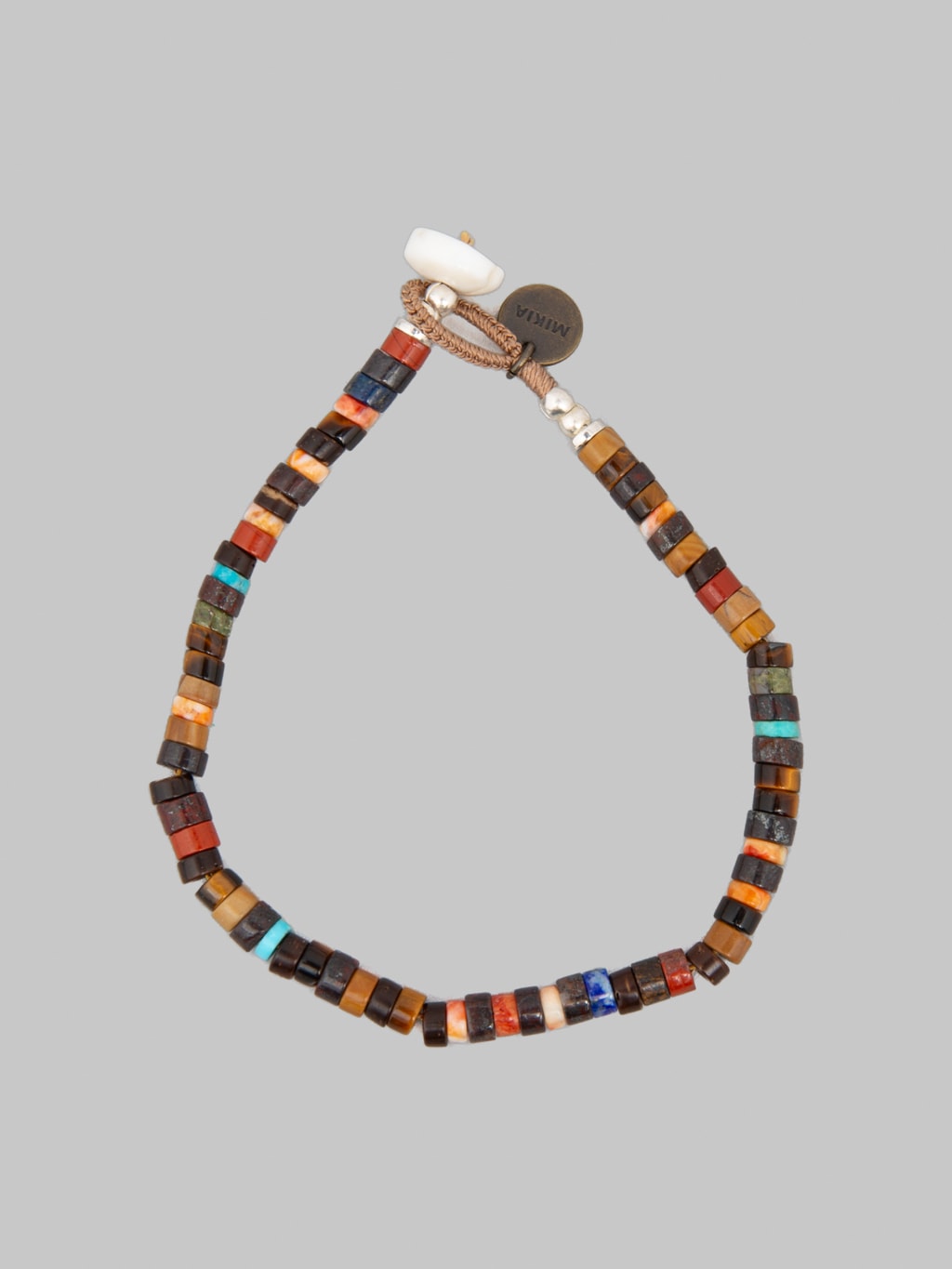 Mikia Heishi Beads Bracelet Brown Multi