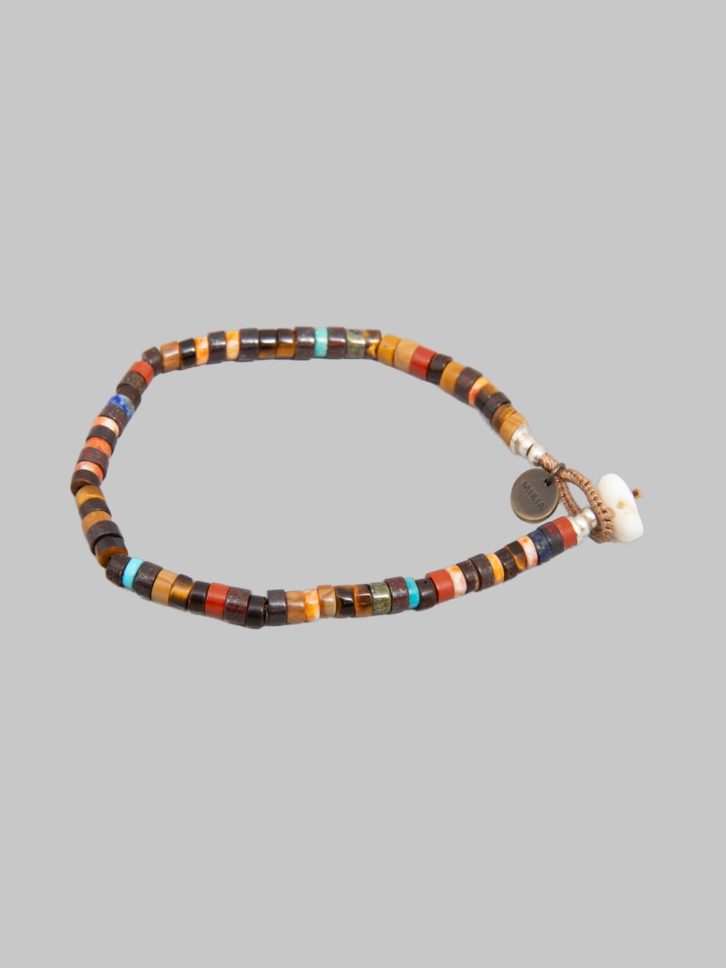 Mikia Heishi Beads Bracelet Brown Multi