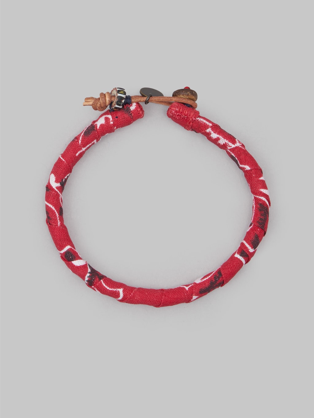 mikia bandana bracelet red made in japan