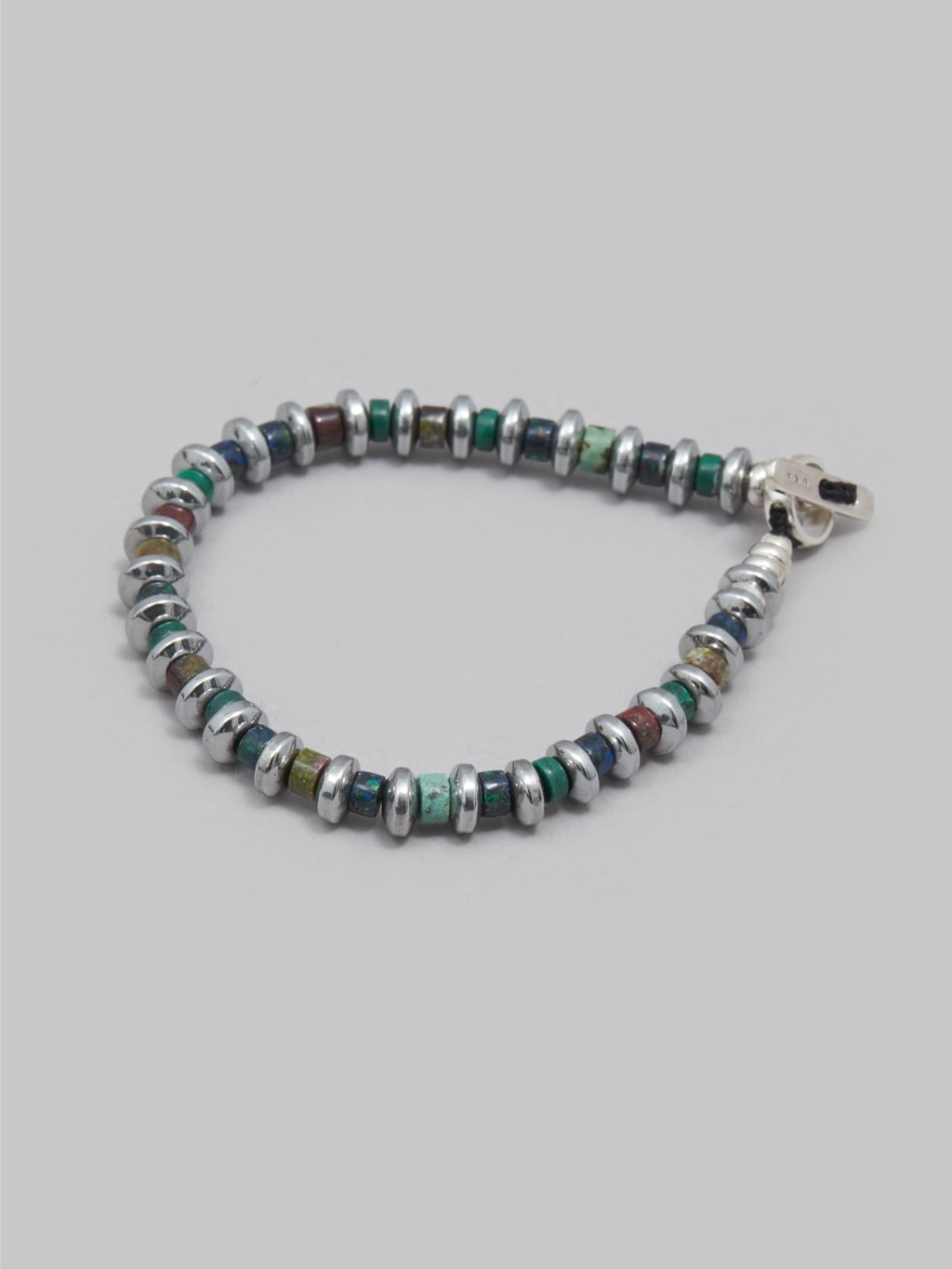 mikia jewelry hematite roundel beads bracelet malachite mix