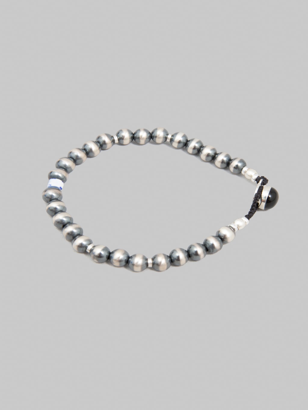 ランバ・ラルSILVER925 NAVAJO PEARL BRACELET Mikia Navajo Pearl 5mm Silver Bracelet Onyx x Desert | Handcrafted