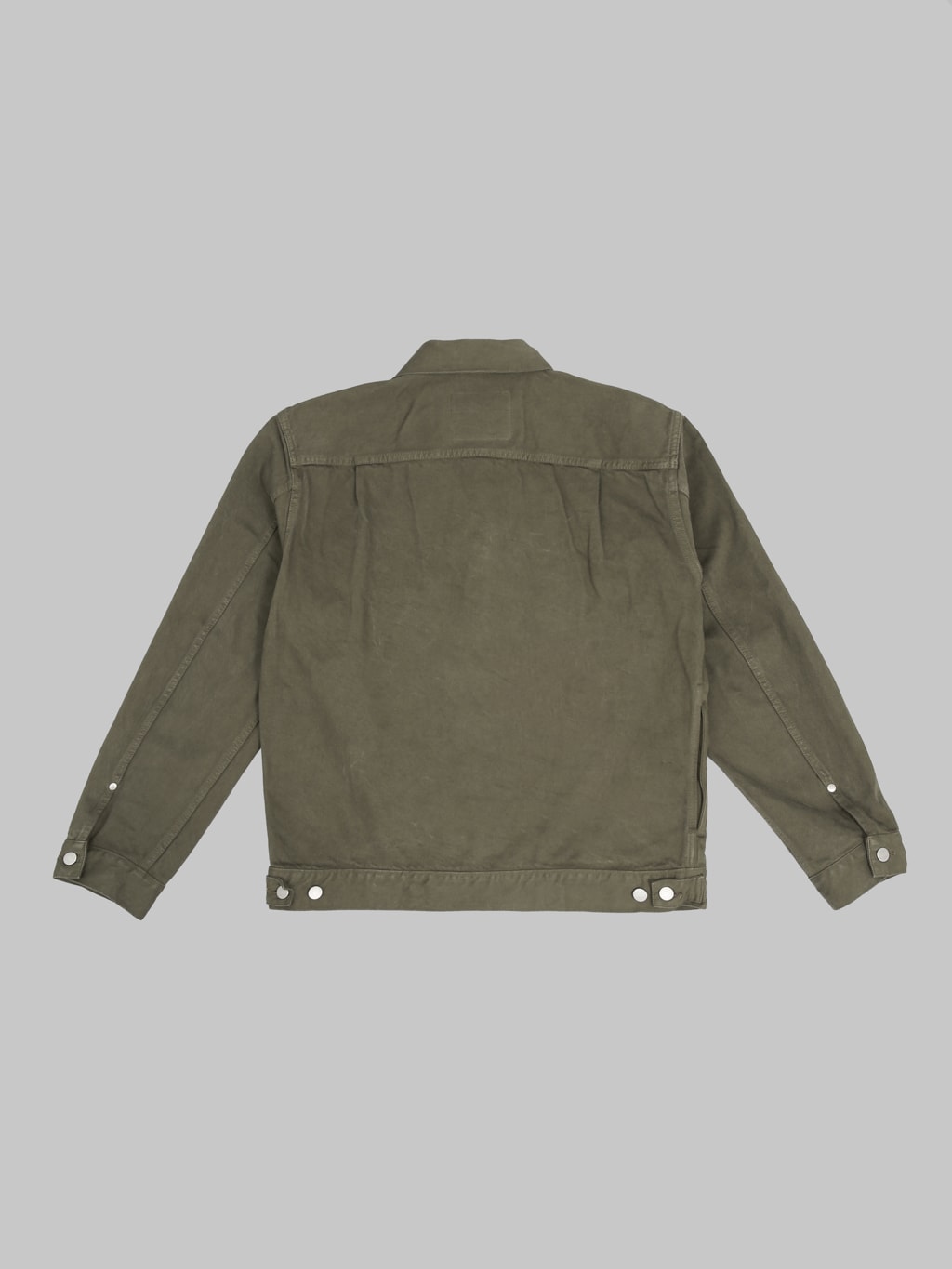 Momotaro Jeans MMGJ6004 #002 Moss Type II Denim Jacket Khaki