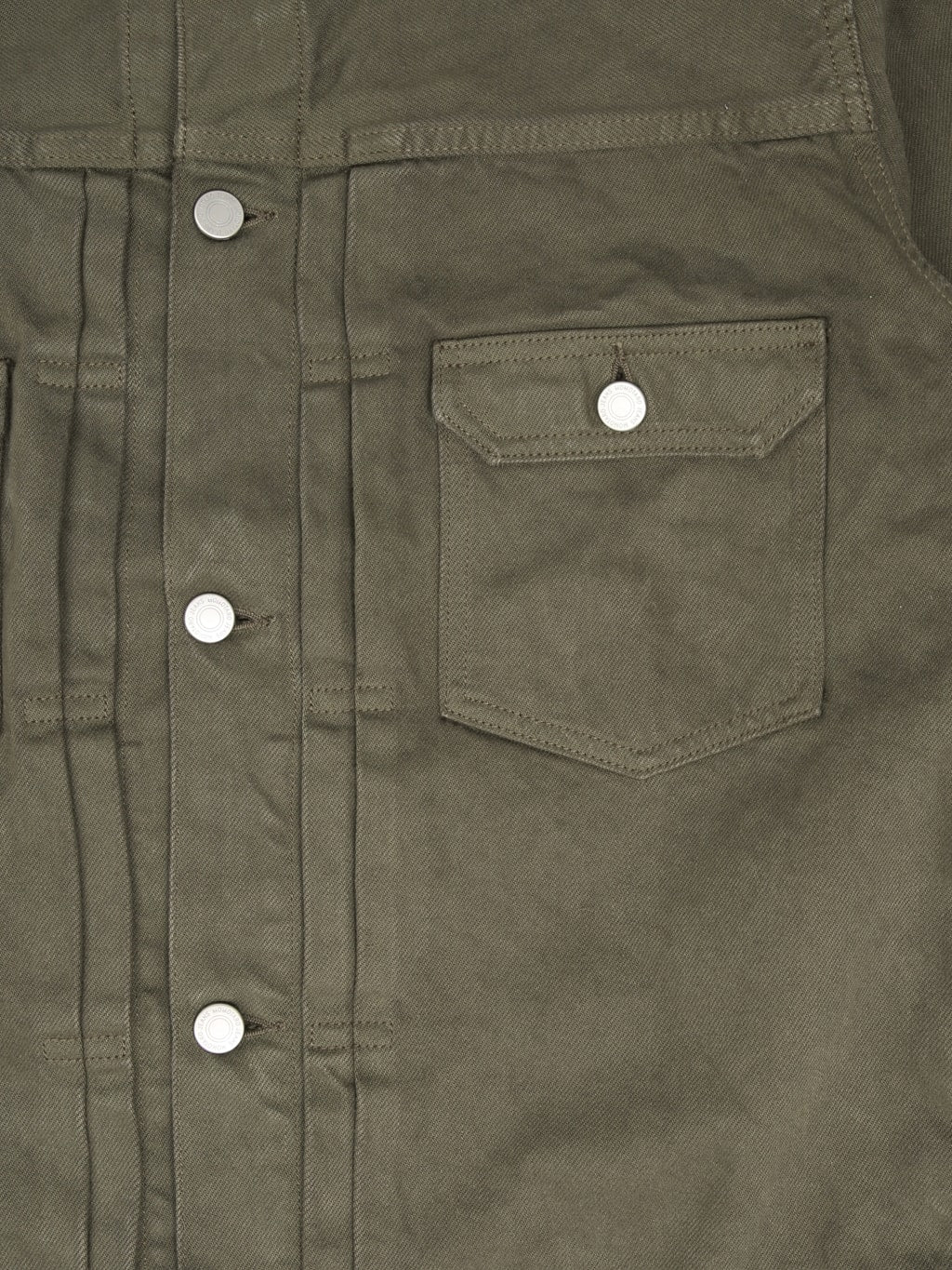 Momotaro Jeans MMGJ6004 #002 Moss Type II Denim Jacket Khaki