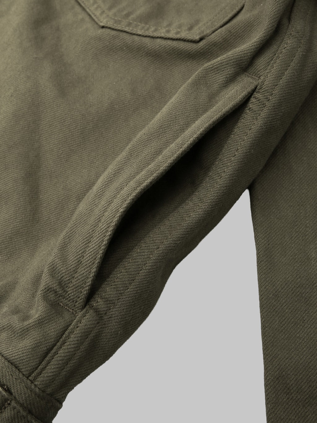 Momotaro Jeans MMGJ6004 #002 Moss Type II Denim Jacket Khaki