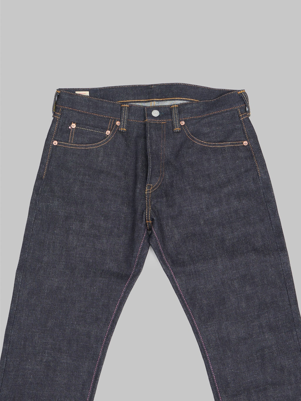 Momotaro 0306 SA 18oz Tight Tapered Sashiko GTB front details