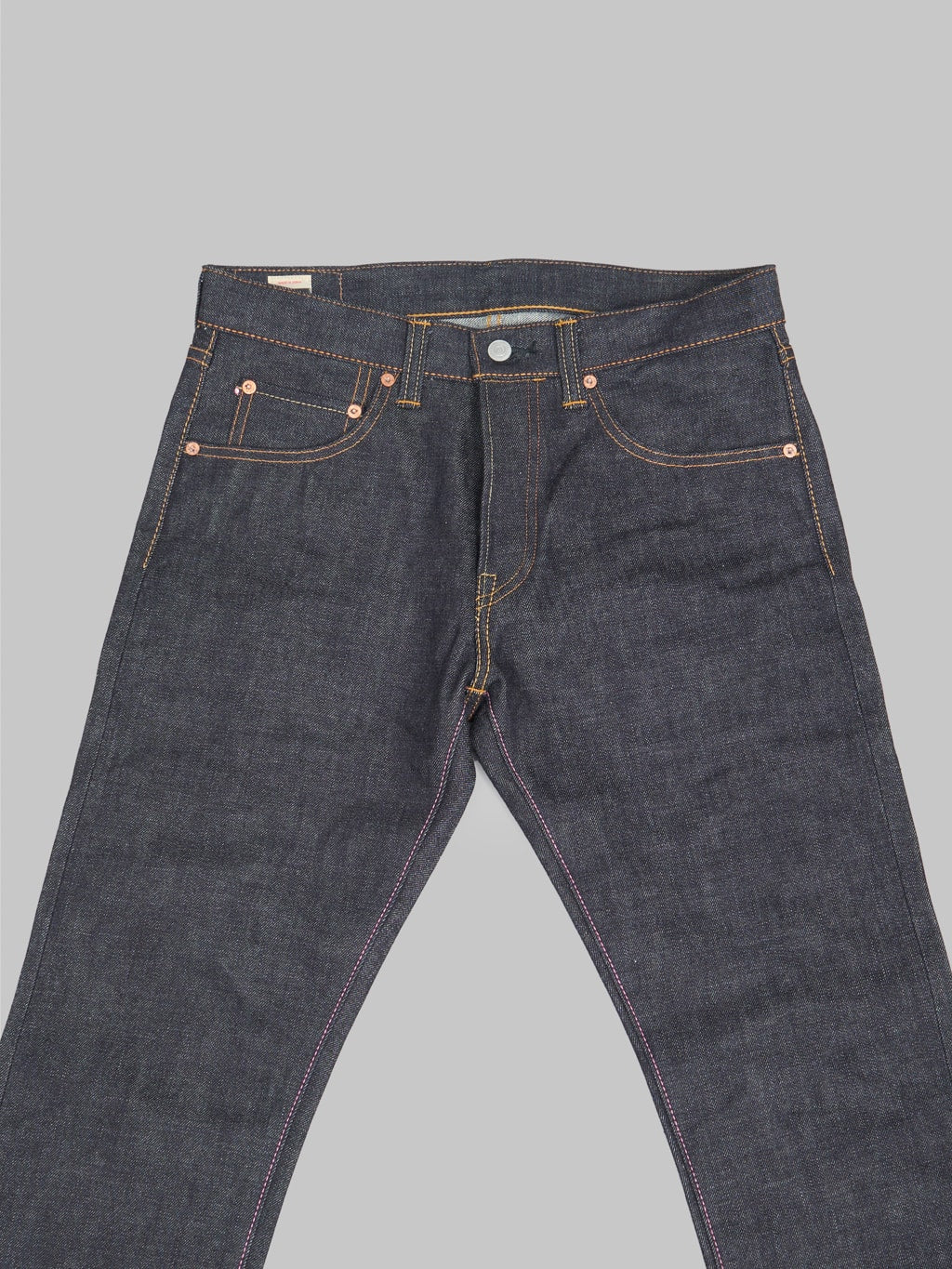 momotaro 0306 sa 18oz tight tapered sashiko gtb jeans front details