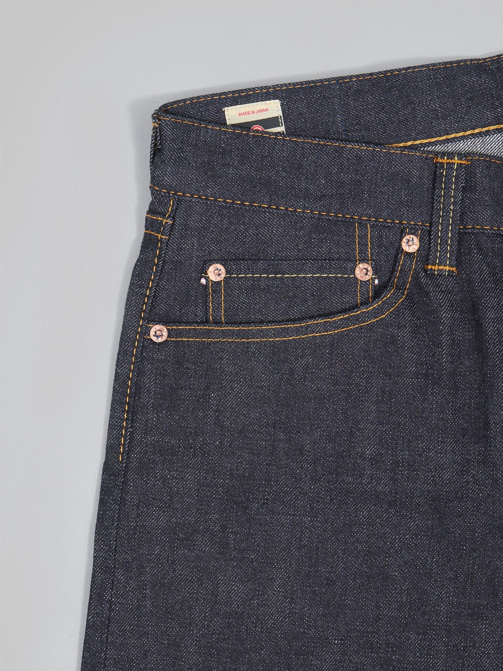 momotaro 0605 13 indigo jeans natural tapered 13oz coin pocket